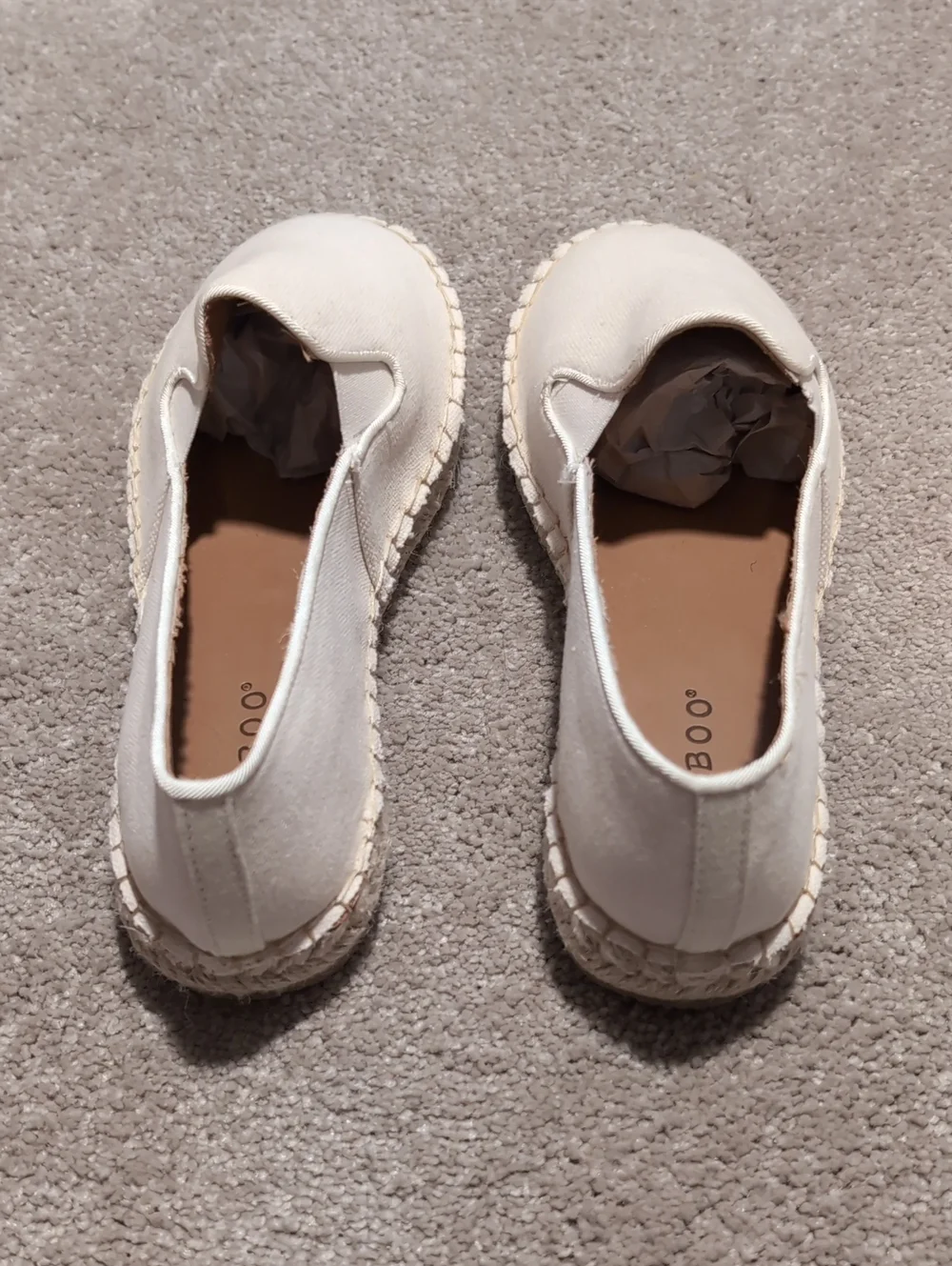 Bamboo Women's Slip-On Espadrille Cream White NEW